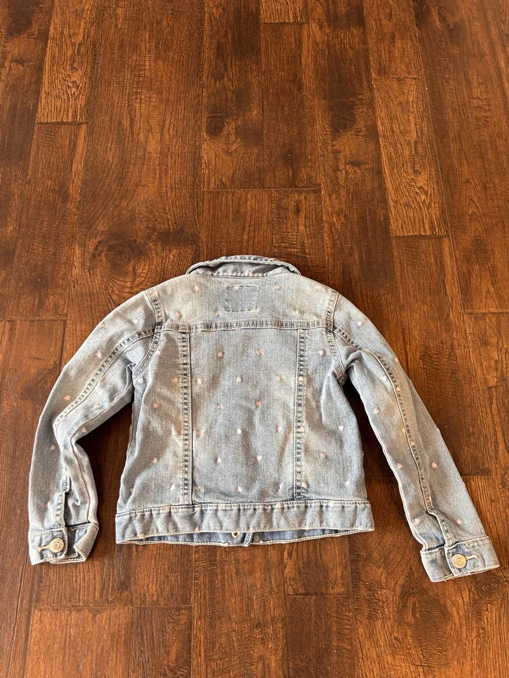 OshKosh B'gosh Light Blue Denim Jacket with Pink Heart Dots